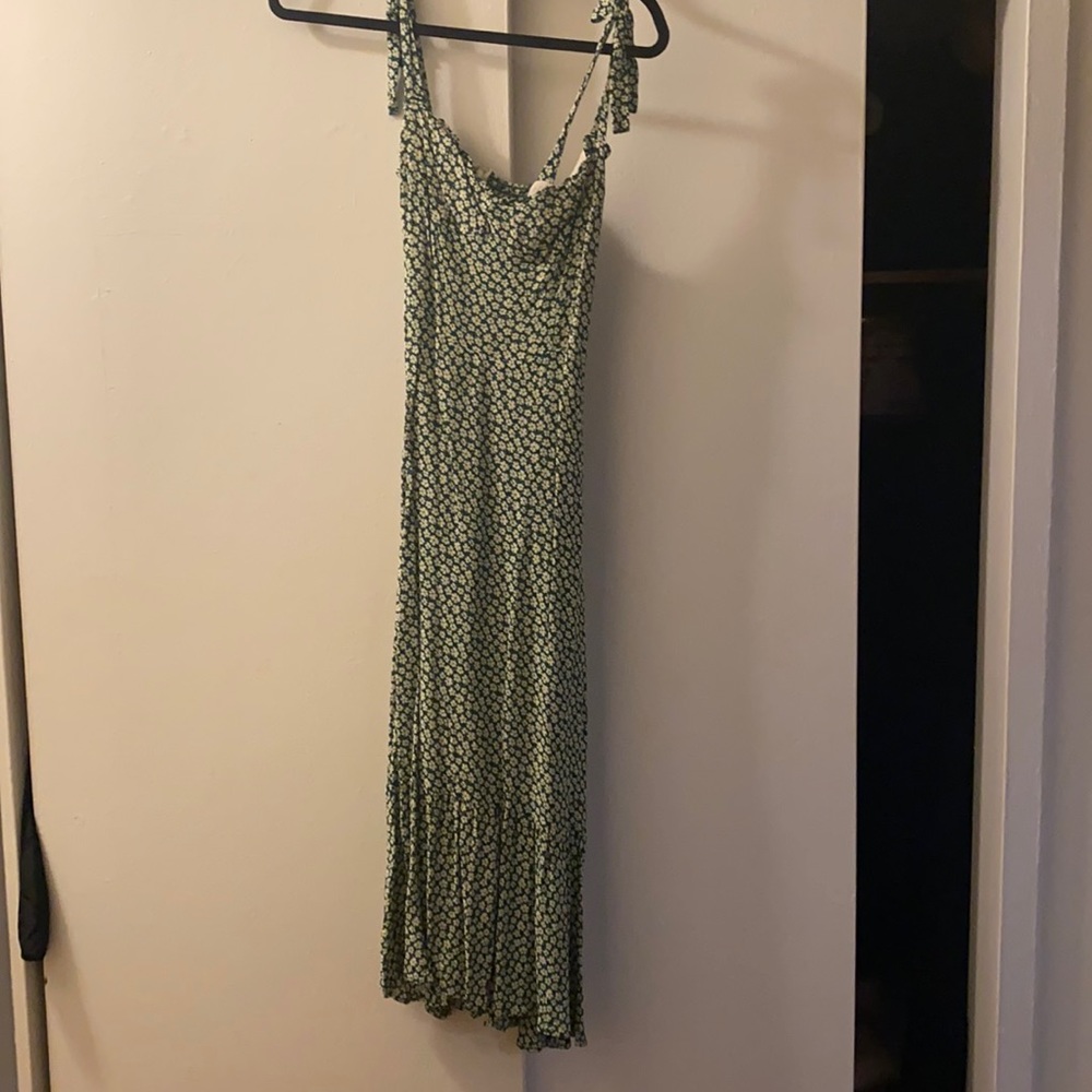 Reformation green floral dress